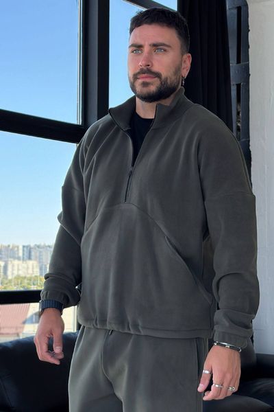Флісовий спортивний костюм чоловічий Хакі N3776-c04 фото