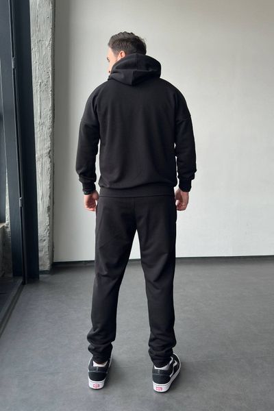 Трикотажний спортивний костюм з капюшоном тринитка Чорний L N3508-c03L фото