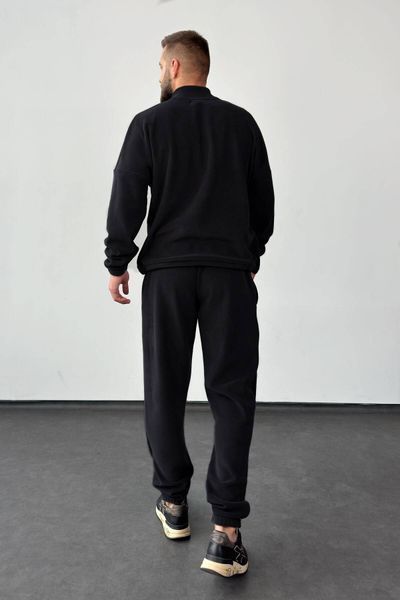 Флисовый спортивный костюм мужской Черный N3776-c03 фото